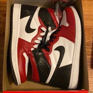 Air Jordan 1s Satin Snake